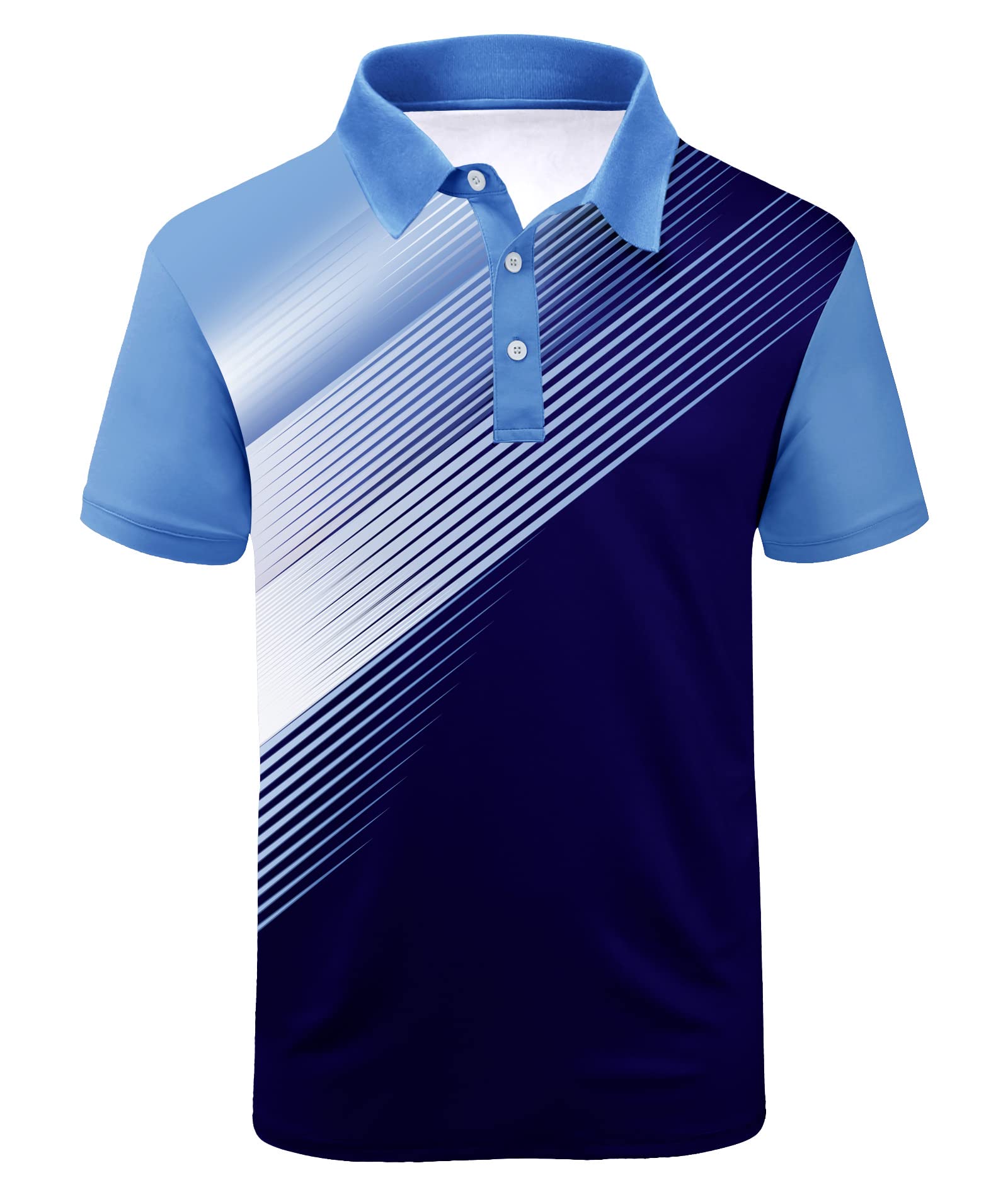 FR2 GOLF polo shirt ブルー 半袖 ZITY Mens Golf Shirt Short Sleeve Sport Moisture Wicking